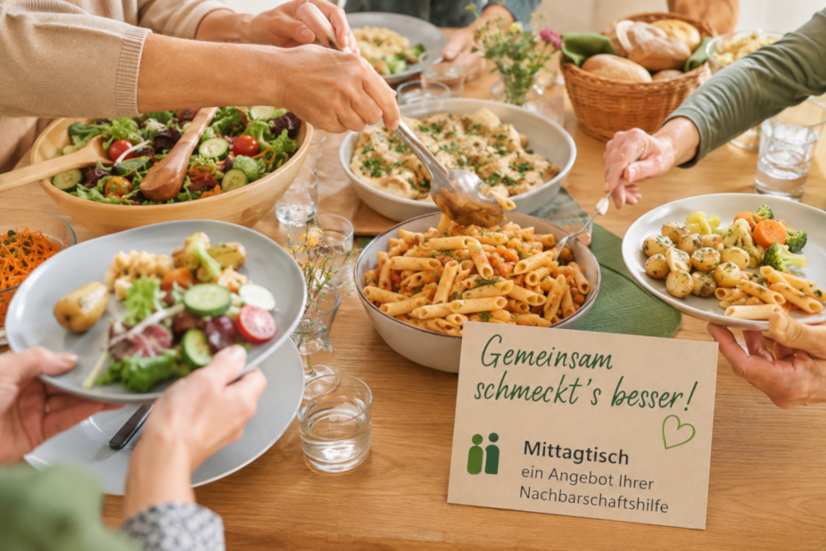 Essen beim Mittagstisch